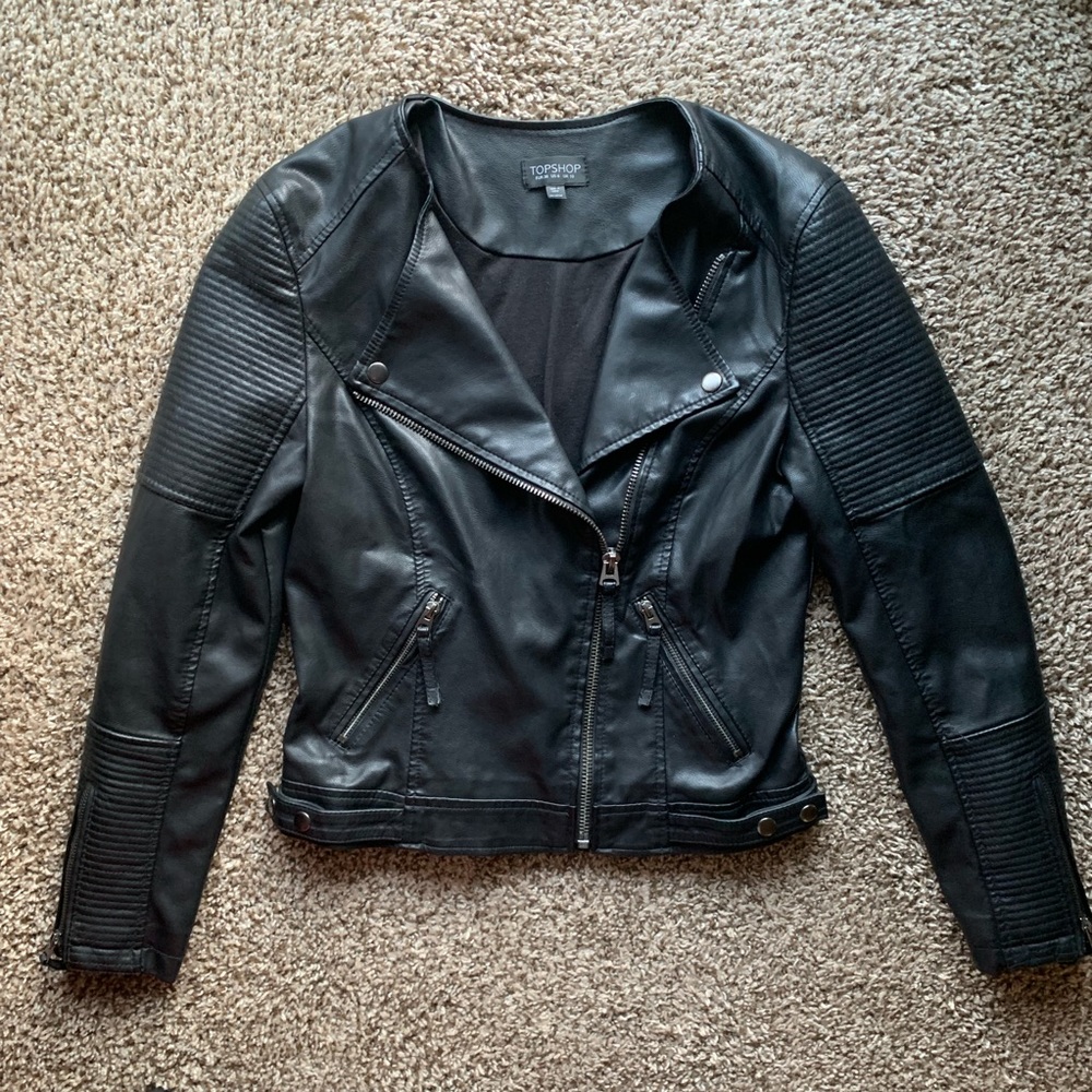 Topshop leather jacket